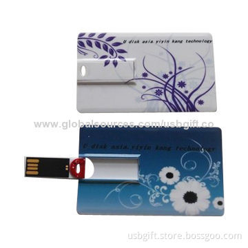 USB Flash Memory, 8GB Capacity, Credit Card Design, Suitable for Promotional Gifts